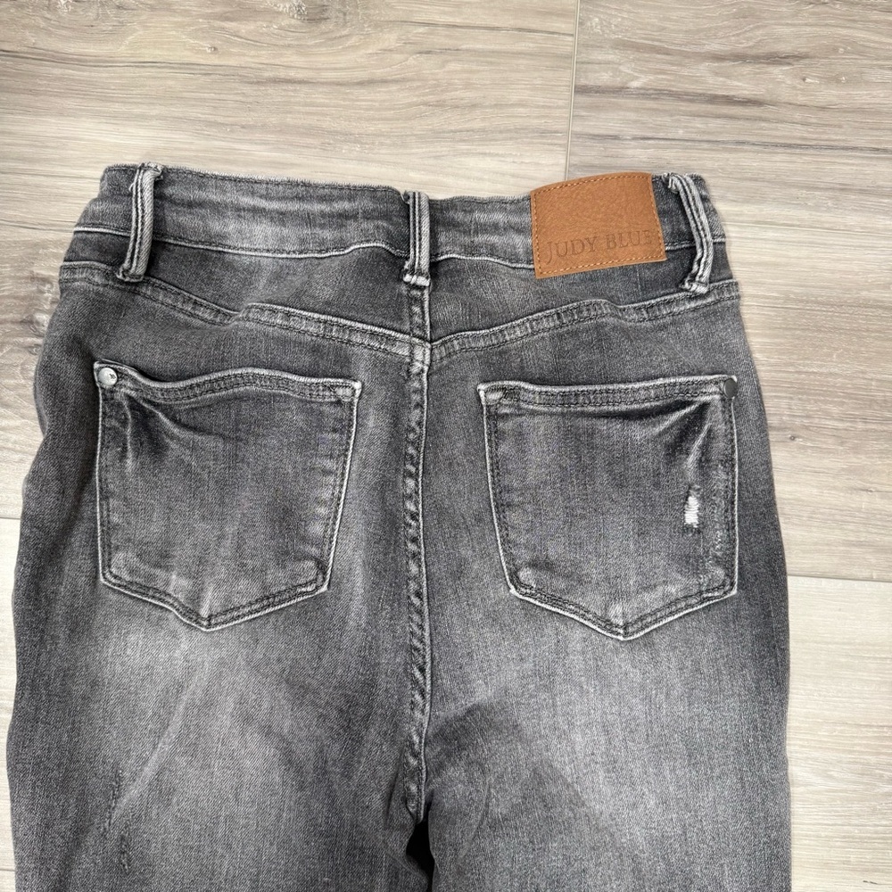 Judy Blue Charcoal Short Skinny Jeans - Picture 5 of 8